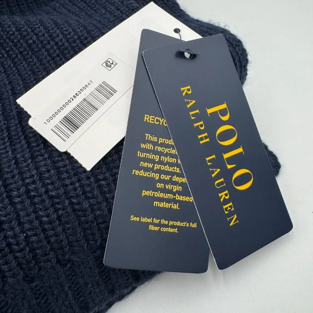 Polo Ralph Lauren Holiday Polo Bear Holding Gift knit wool blend Scarf New With